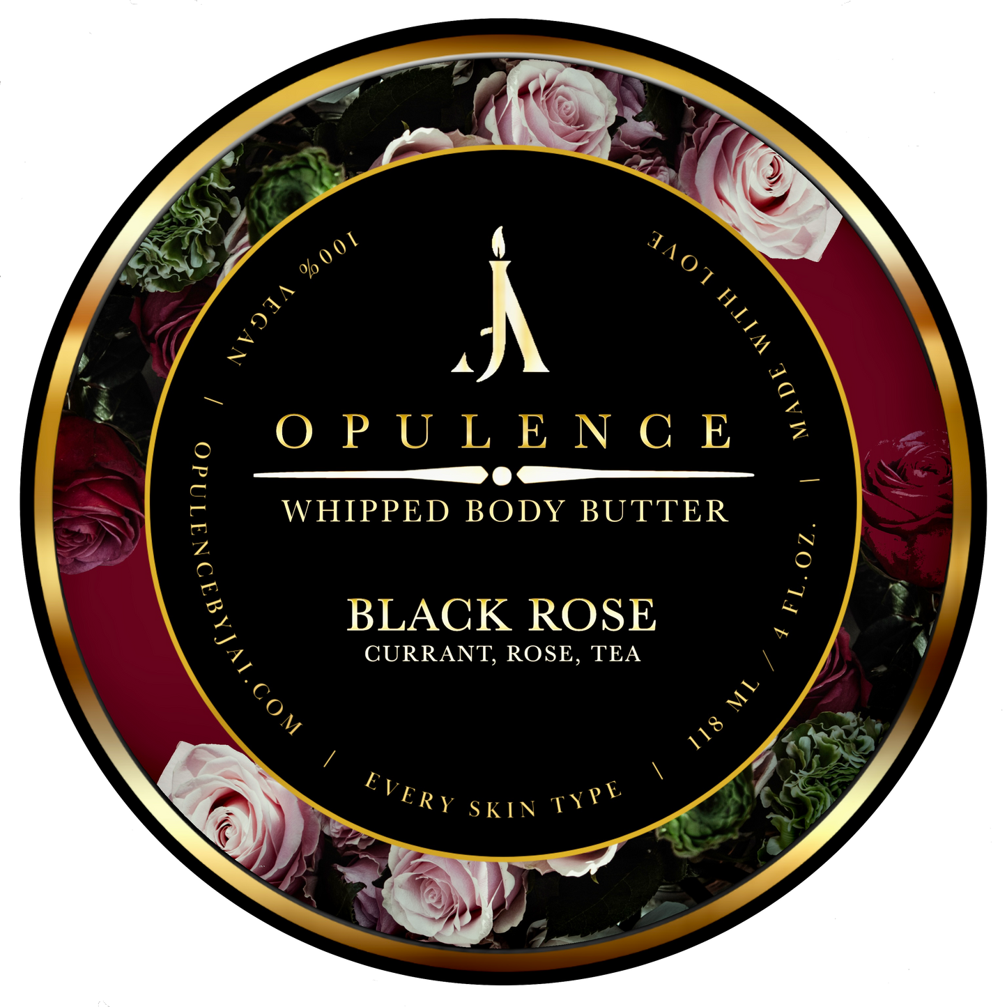 Whipped body butter black rose floral scent fragrance