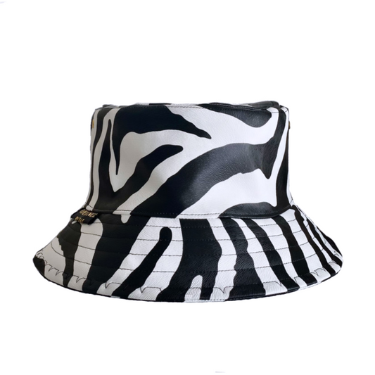 untamable zebra print bucket hat