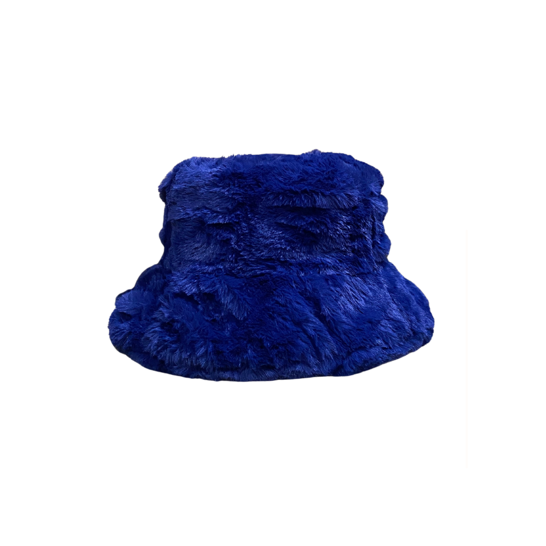 True Blue Reversible Fur Bucket Hat